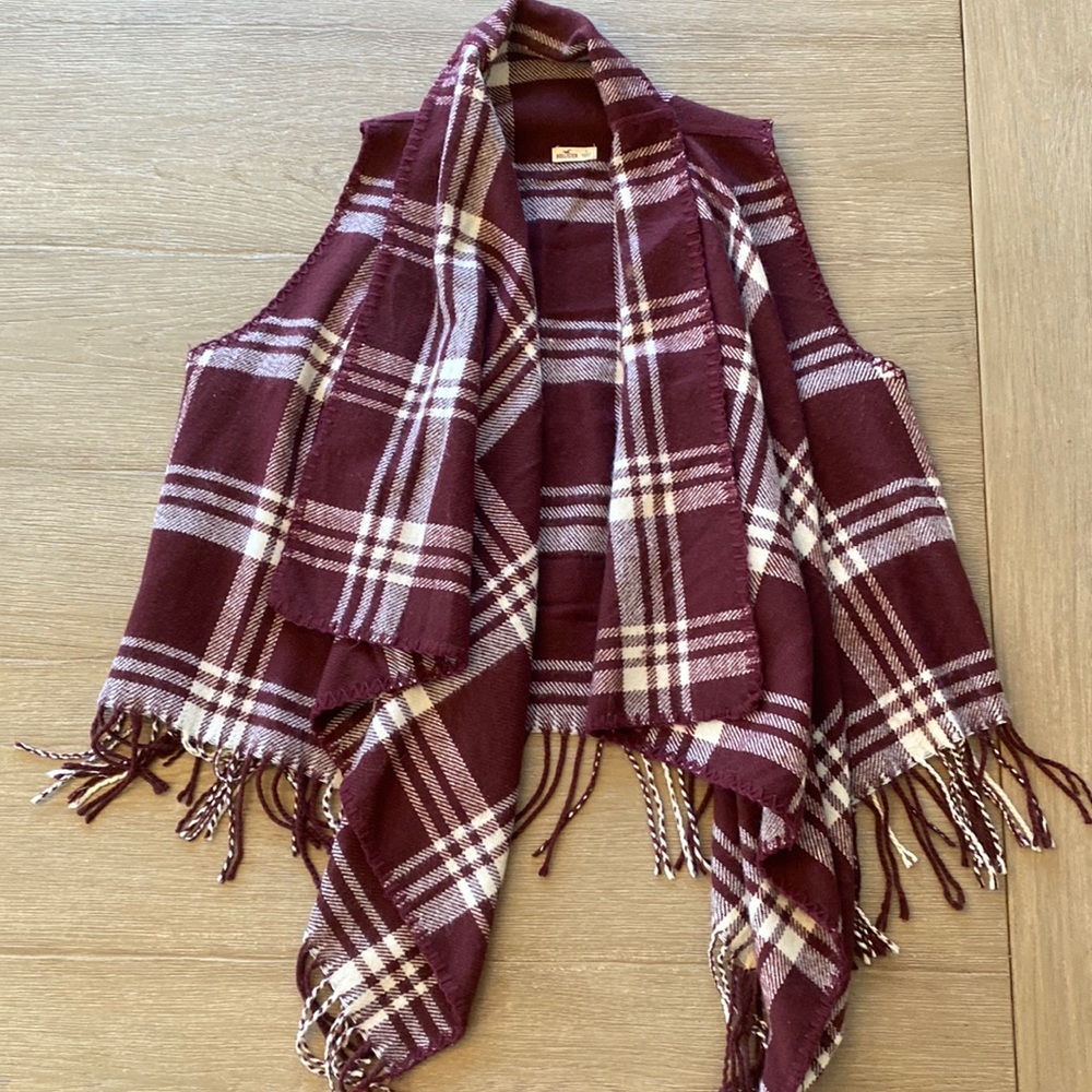 Drape front vest